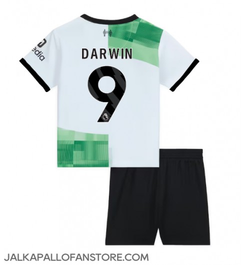 Liverpool Darwin Nunez #9 Vieraspaita Lasten 2023-24 Lyhythihainen (+ shortsit)